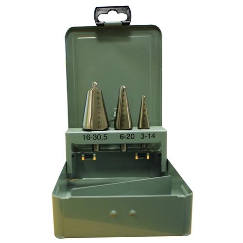 3 PCS CONICAL (3-30.5MM) DRILL BIT SET
