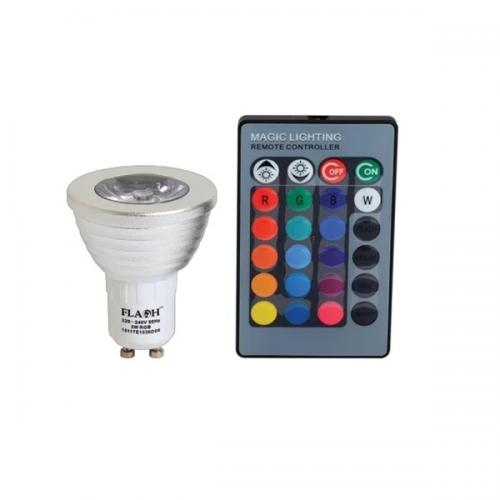 3W COB RGB LED LAMP + REMOTE PRODUCT_XLED-GU10RGB