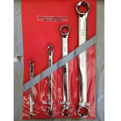 4 PIECE (E6-E24) TORX E-RING SPANNER SET