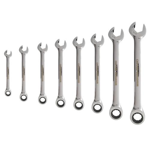 KENNEDY 8 PIECE RATCHET (8-19MM) COMBINATION SPANNER SET